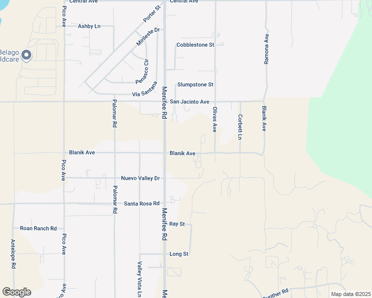 map of restaurants, bars, coffee shops, grocery stores, and more near 29120 Blanik Avenue in Nuevo