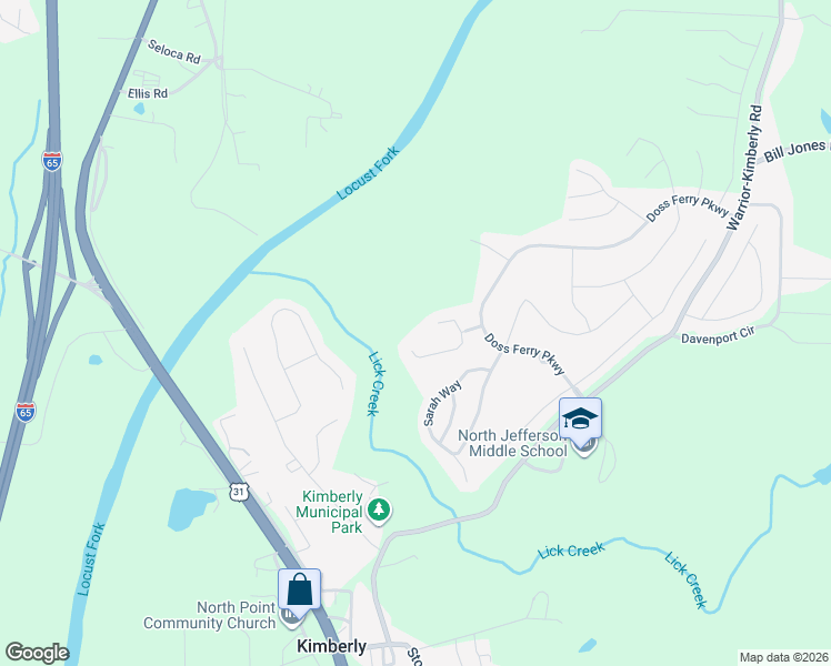 map of restaurants, bars, coffee shops, grocery stores, and more near 317 Reed Way in Kimberly