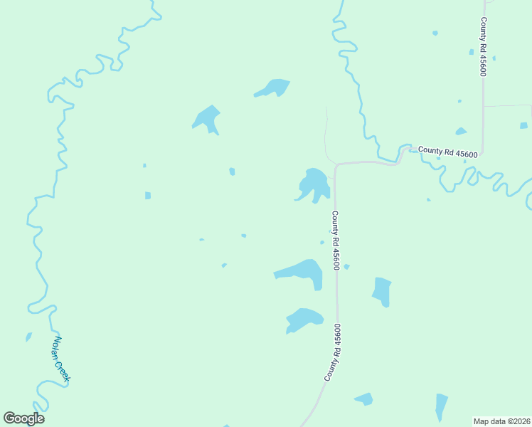 map of restaurants, bars, coffee shops, grocery stores, and more near County Road 45600 in Blossom