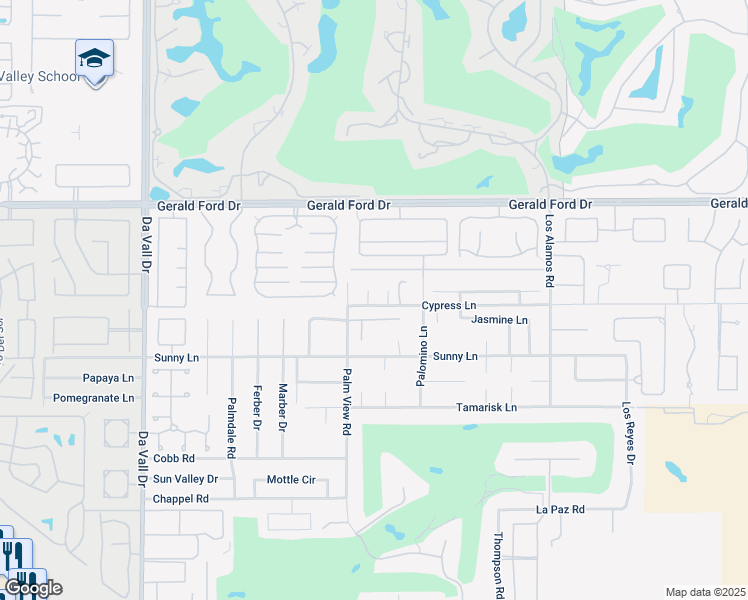 map of restaurants, bars, coffee shops, grocery stores, and more near 36468 Sandsu Circle in Rancho Mirage