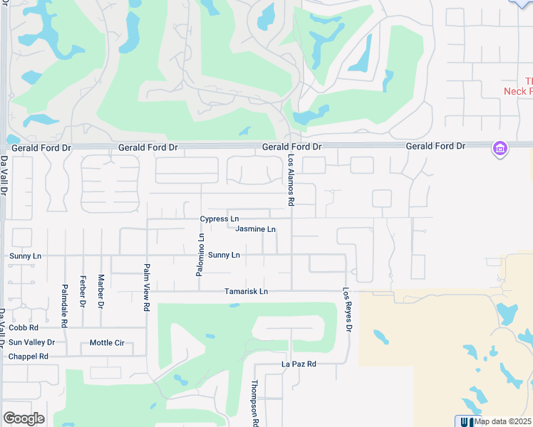 map of restaurants, bars, coffee shops, grocery stores, and more near 70920 Ironwood Drive in Rancho Mirage