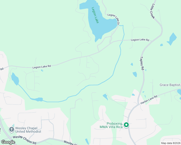 map of restaurants, bars, coffee shops, grocery stores, and more near 143 Hunters Lake Drive in Villa Rica