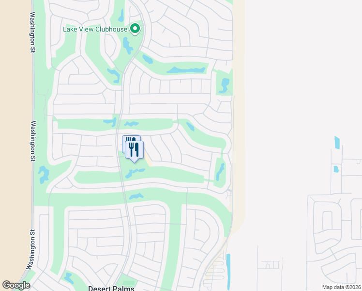 map of restaurants, bars, coffee shops, grocery stores, and more near 36552 Crown Street in Palm Desert