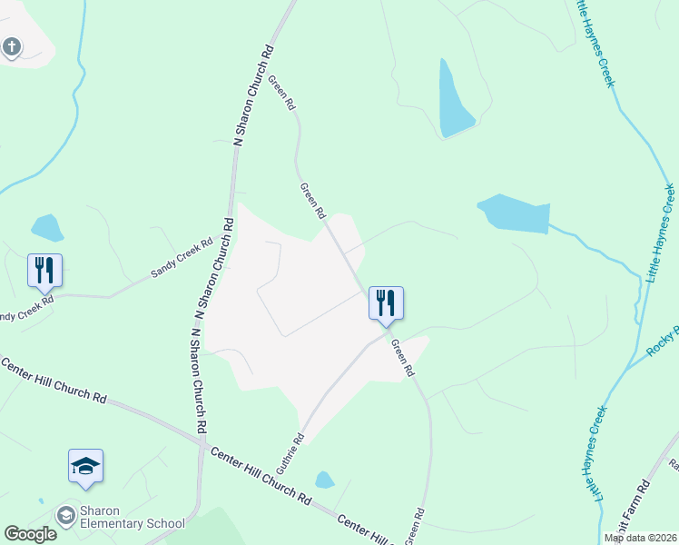 map of restaurants, bars, coffee shops, grocery stores, and more near 2882 Green Road in Loganville