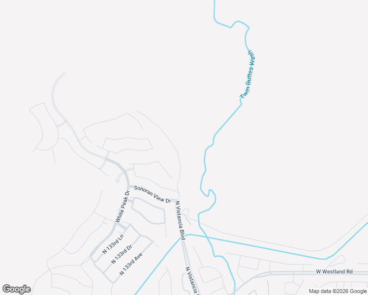 map of restaurants, bars, coffee shops, grocery stores, and more near North Vistancia Boulevard in Peoria