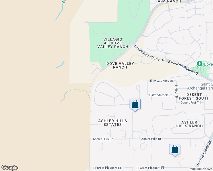 map of restaurants, bars, coffee shops, grocery stores, and more near 4047 East Pullman Road in Cave Creek