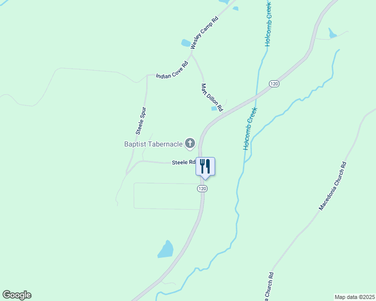 map of restaurants, bars, coffee shops, grocery stores, and more near 3248 Georgia 120 in Tallapoosa