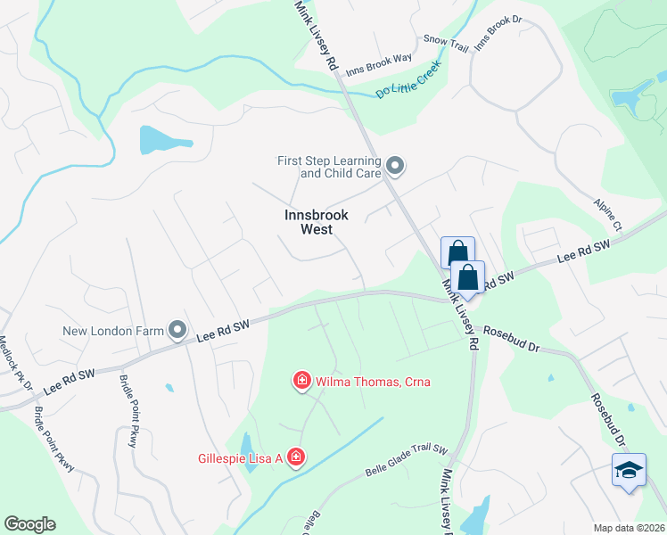 map of restaurants, bars, coffee shops, grocery stores, and more near 3580 Travelers Court in Snellville