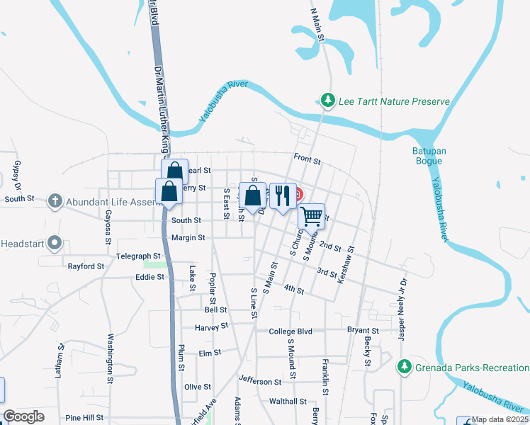 map of restaurants, bars, coffee shops, grocery stores, and more near 151 Green St in Grenada