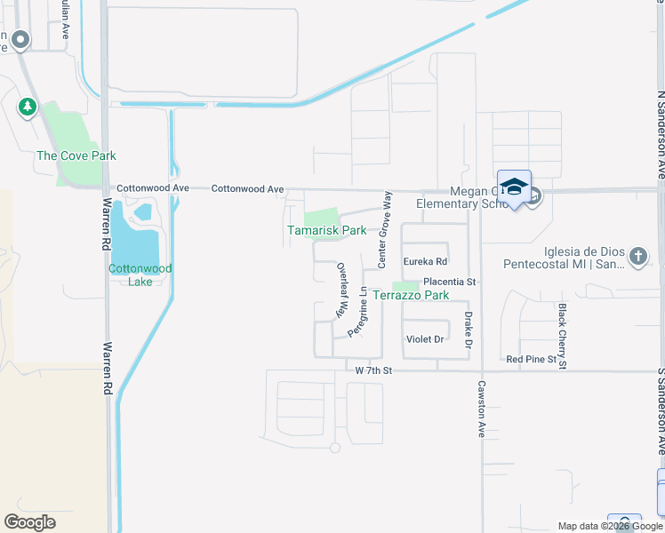 map of restaurants, bars, coffee shops, grocery stores, and more near 278 Overleaf Way in San Jacinto