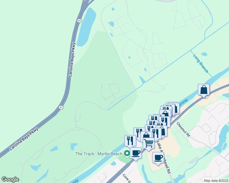 map of restaurants, bars, coffee shops, grocery stores, and more near 2008 Teramo Drive in Myrtle Beach