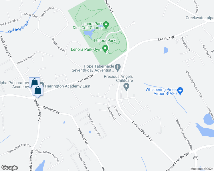 map of restaurants, bars, coffee shops, grocery stores, and more near 4553 Era Trce in Snellville