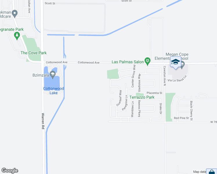map of restaurants, bars, coffee shops, grocery stores, and more near 324 Mossy Oak Way in San Jacinto