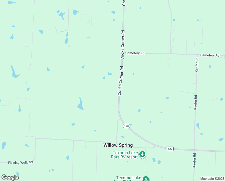 map of restaurants, bars, coffee shops, grocery stores, and more near 265 Cooks Cor in Pottsboro
