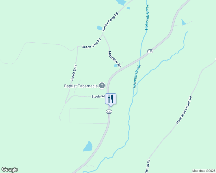 map of restaurants, bars, coffee shops, grocery stores, and more near 3248 Georgia 120 in Tallapoosa