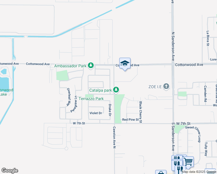 map of restaurants, bars, coffee shops, grocery stores, and more near 324 Northwood Avenue in San Jacinto
