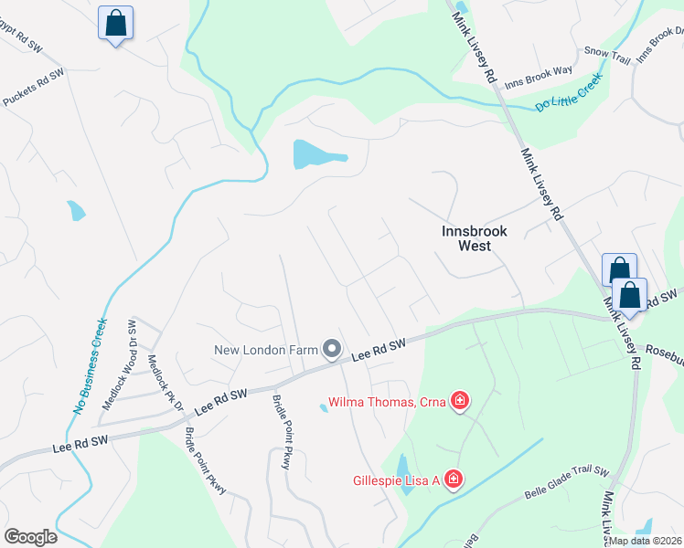 map of restaurants, bars, coffee shops, grocery stores, and more near 3865 Knotts Pass Road Southwest in Snellville