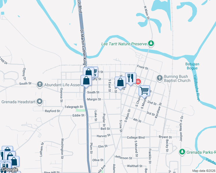 map of restaurants, bars, coffee shops, grocery stores, and more near 209 Union Street in Grenada