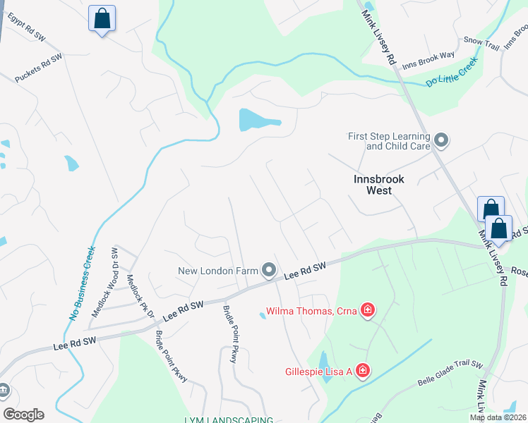 map of restaurants, bars, coffee shops, grocery stores, and more near 3920 Knotts Pass Road Southwest in Snellville