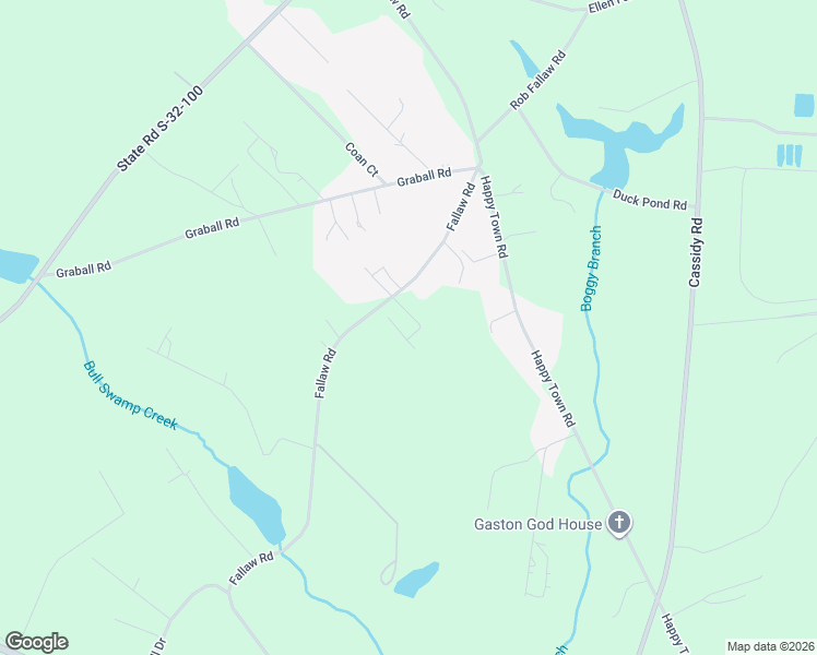 map of restaurants, bars, coffee shops, grocery stores, and more near 1105 Fallaw Road in Gaston