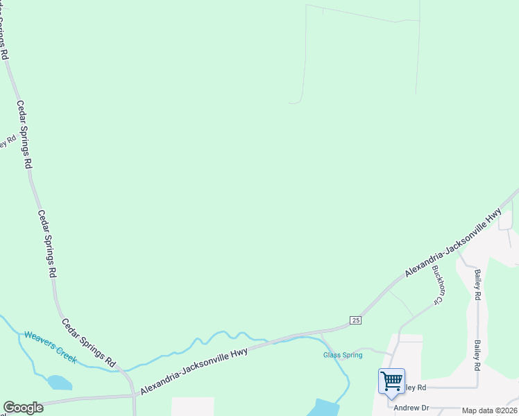 map of restaurants, bars, coffee shops, grocery stores, and more near 4418 Alexandria-Jacksonville Highway in Jacksonville