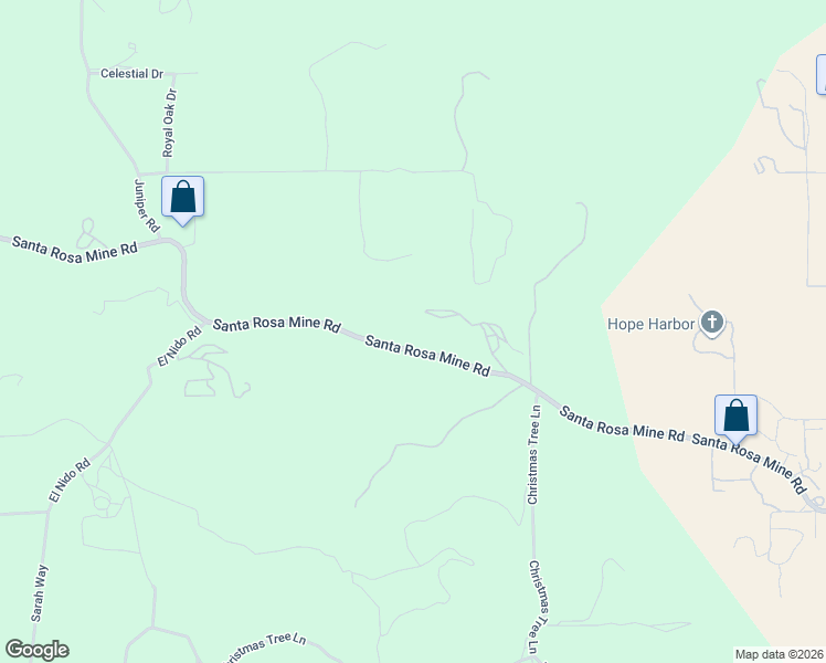 map of restaurants, bars, coffee shops, grocery stores, and more near 19736 Santa Rosa Mine Road in Perris