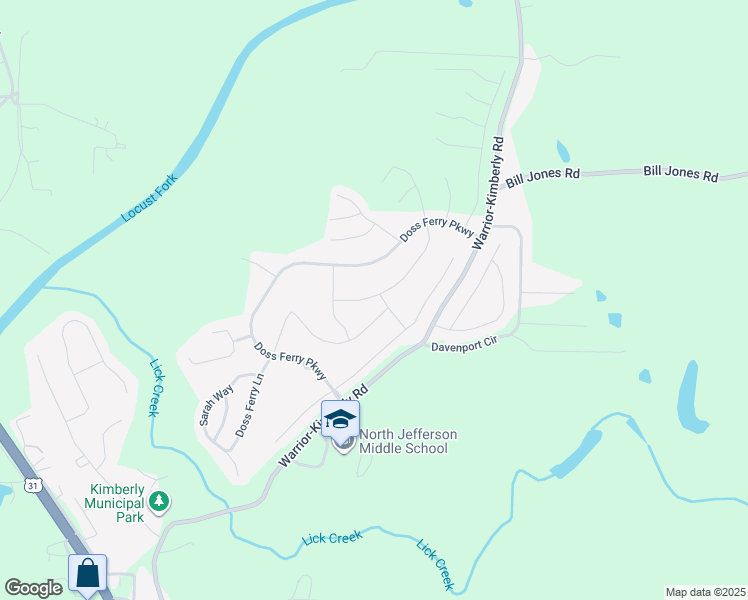 map of restaurants, bars, coffee shops, grocery stores, and more near 9504 Ambrose Lane in Kimberly