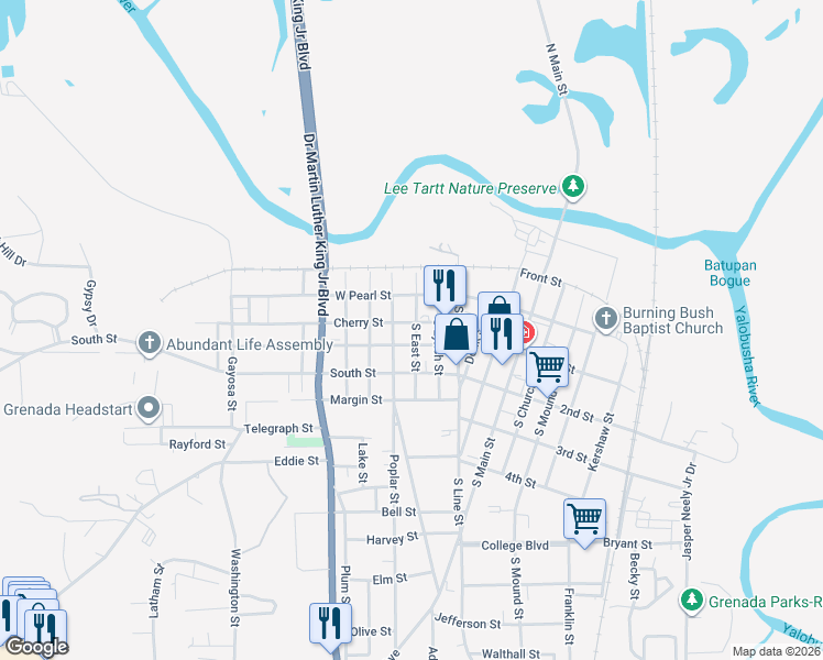 map of restaurants, bars, coffee shops, grocery stores, and more near 209 Union Street in Grenada
