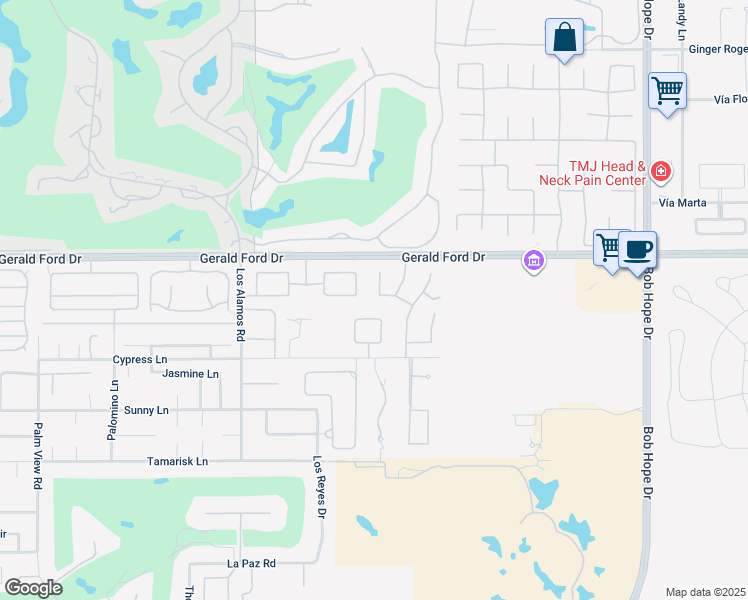 map of restaurants, bars, coffee shops, grocery stores, and more near 14 Santa Clara Drive in Rancho Mirage