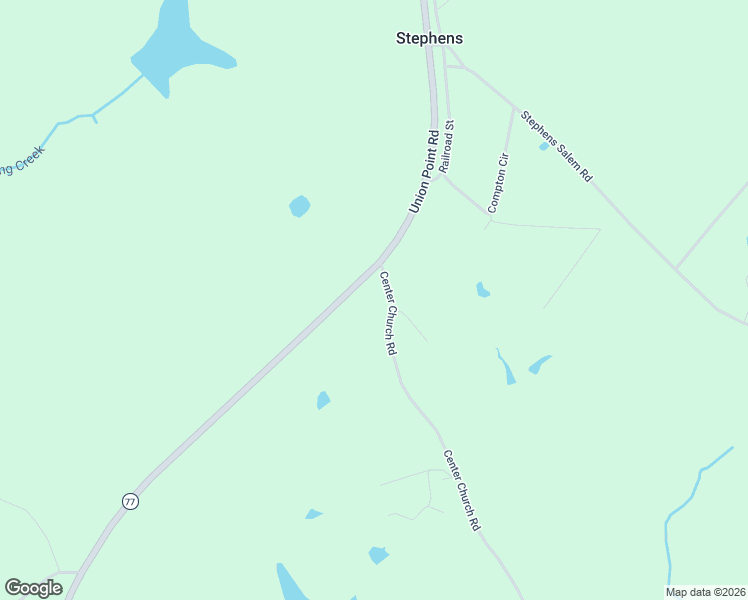 map of restaurants, bars, coffee shops, grocery stores, and more near 16 Center Church Road in Stephens