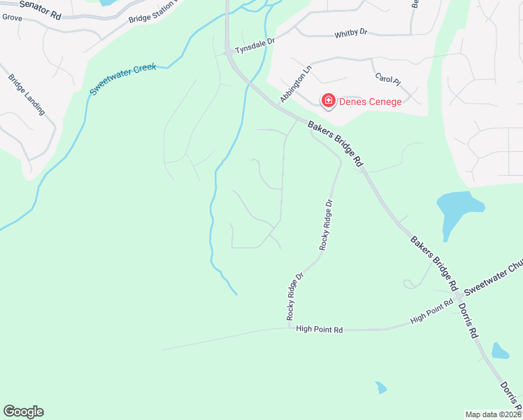 map of restaurants, bars, coffee shops, grocery stores, and more near 45 Rigby Way in Douglasville