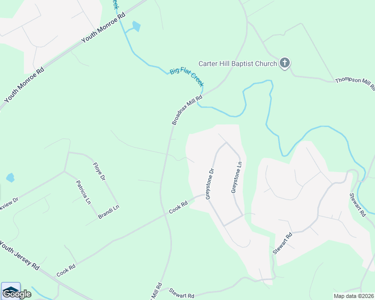 map of restaurants, bars, coffee shops, grocery stores, and more near 1601 Broadnax Mill Road in Loganville