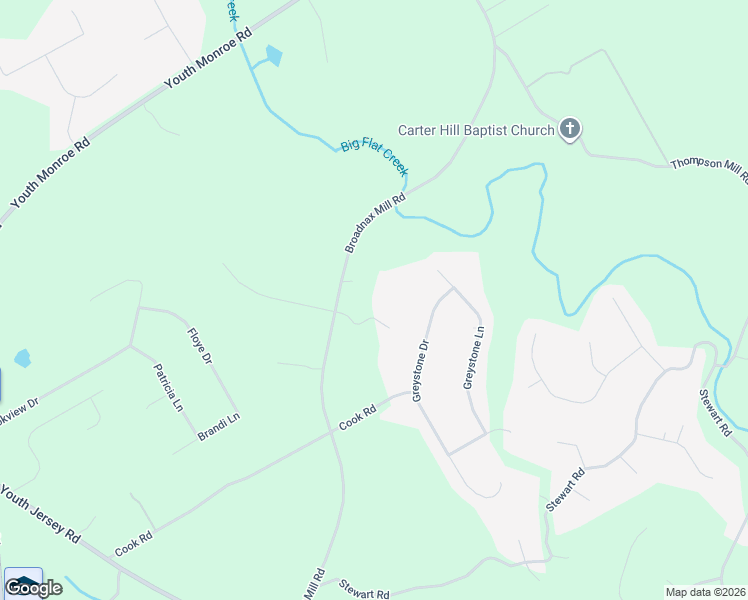 map of restaurants, bars, coffee shops, grocery stores, and more near 1601 Broadnax Mill Road in Loganville