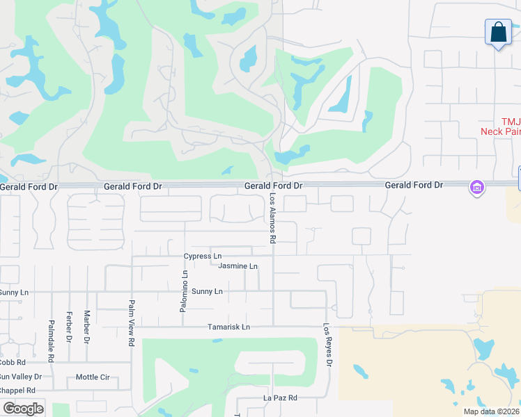 map of restaurants, bars, coffee shops, grocery stores, and more near 68 San Marino Circle in Rancho Mirage