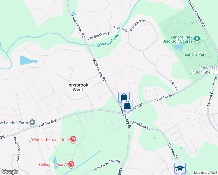 map of restaurants, bars, coffee shops, grocery stores, and more near 3575 Brittany Oak Trce in Snellville