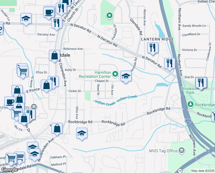 map of restaurants, bars, coffee shops, grocery stores, and more near 364 7th Avenue in Scottdale