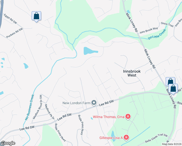 map of restaurants, bars, coffee shops, grocery stores, and more near 3975 Knotts Pass Road Southwest in Snellville
