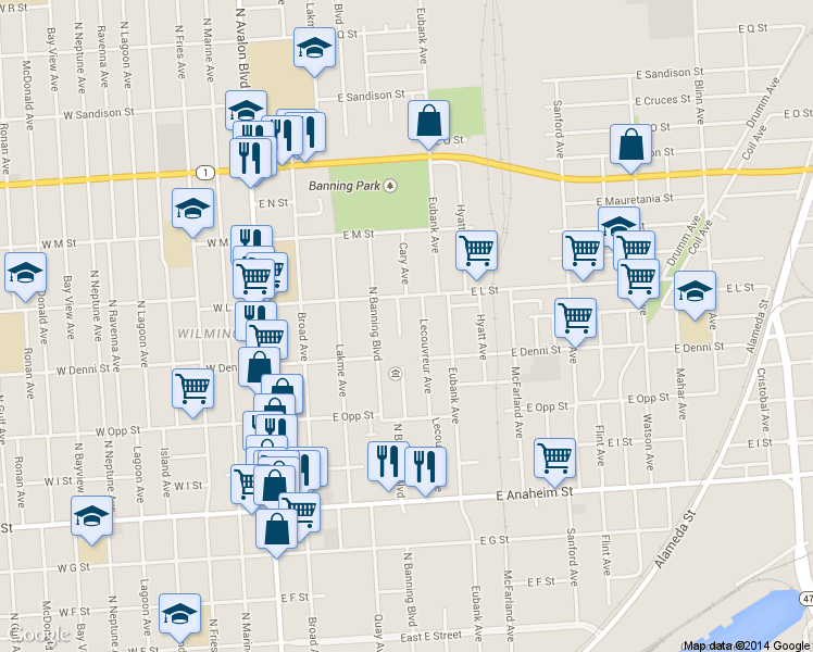map of restaurants, bars, coffee shops, grocery stores, and more near 1132 Cary Avenue in Los Angeles
