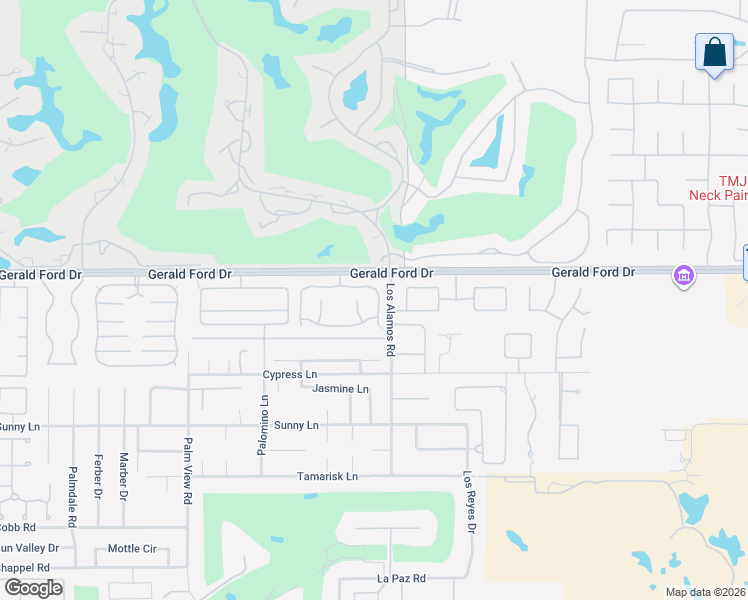 map of restaurants, bars, coffee shops, grocery stores, and more near 68 San Marino Circle in Rancho Mirage