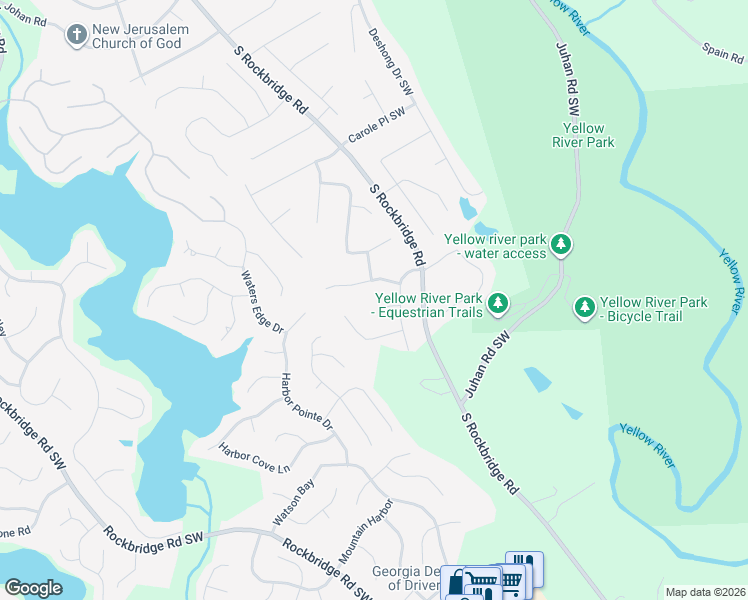 map of restaurants, bars, coffee shops, grocery stores, and more near 5113 Contrell Court in Stone Mountain