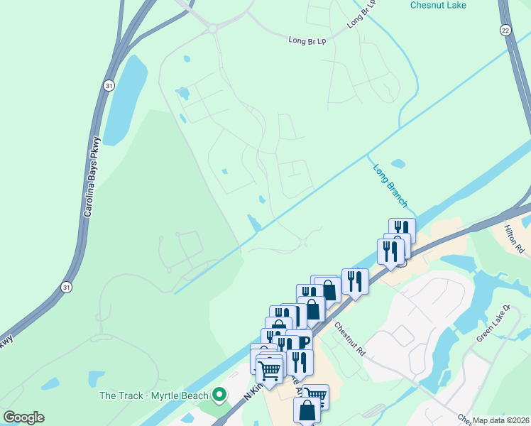 map of restaurants, bars, coffee shops, grocery stores, and more near 9731 U.S. 17 in Longs
