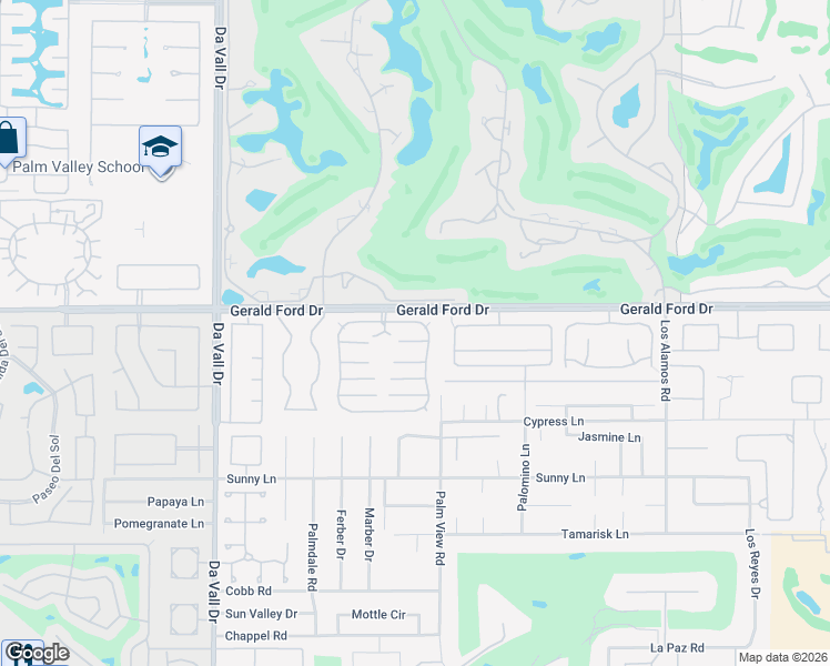 map of restaurants, bars, coffee shops, grocery stores, and more near 41 International Boulevard in Rancho Mirage
