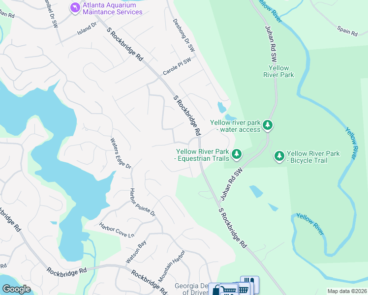 map of restaurants, bars, coffee shops, grocery stores, and more near 5113 Contrell Court in Stone Mountain