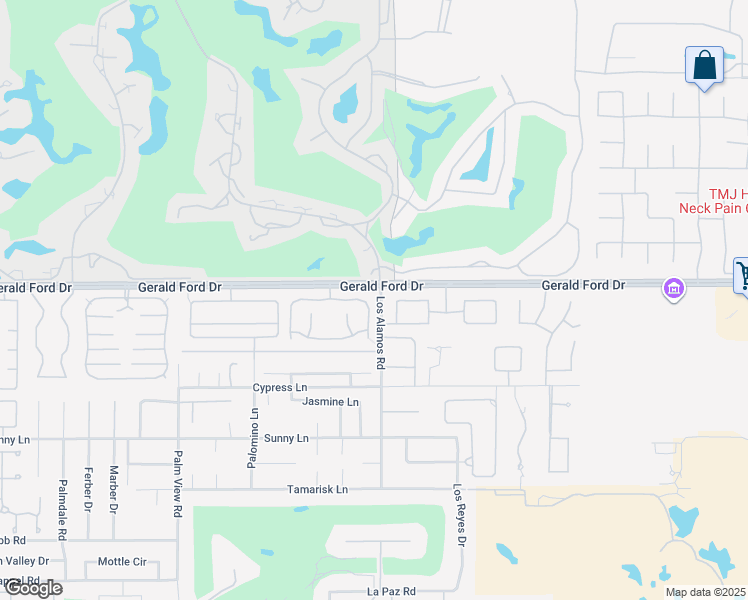 map of restaurants, bars, coffee shops, grocery stores, and more near 65 San Marino Circle in Rancho Mirage