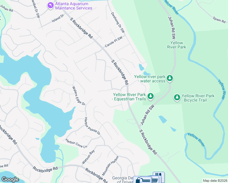 map of restaurants, bars, coffee shops, grocery stores, and more near 5113 Contrell Court in Stone Mountain