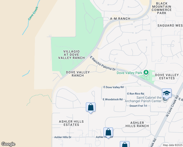 map of restaurants, bars, coffee shops, grocery stores, and more near 4309 East Smokehouse Trail in Cave Creek