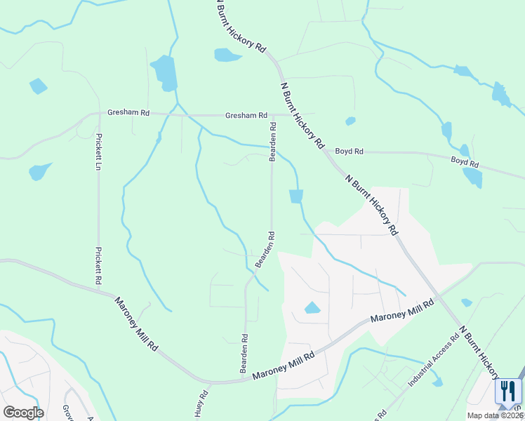 map of restaurants, bars, coffee shops, grocery stores, and more near 763 Bearden Road in Douglasville