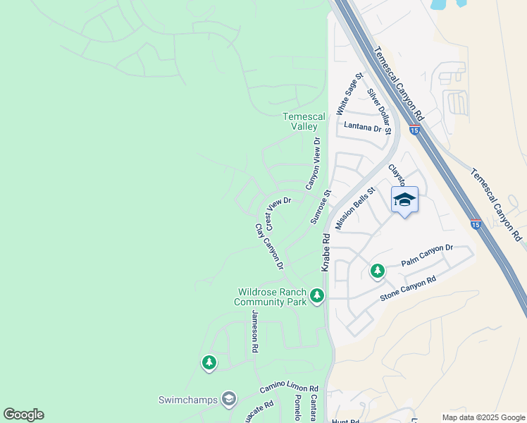 map of restaurants, bars, coffee shops, grocery stores, and more near 8863 Crest View Drive in Corona