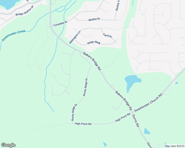 map of restaurants, bars, coffee shops, grocery stores, and more near 255 Rocky Ridge Drive in Douglasville