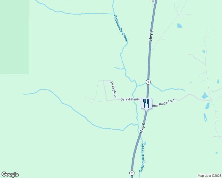 map of restaurants, bars, coffee shops, grocery stores, and more near 93 Mount Eagle Lane in Anniston